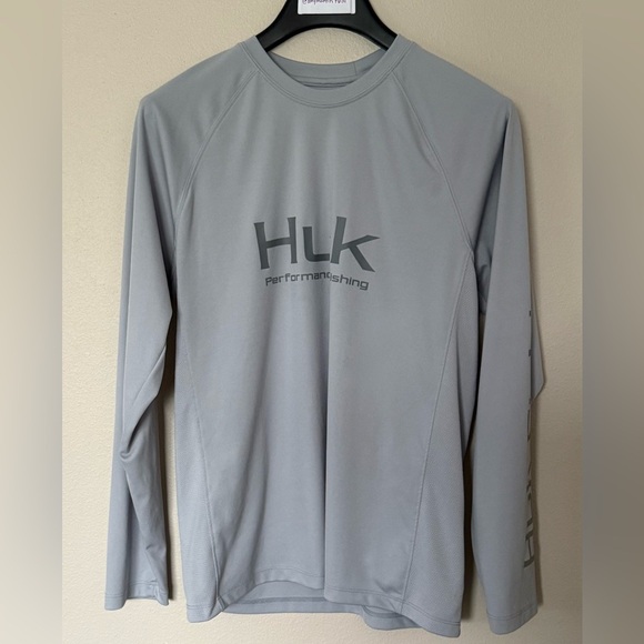 Huk Other - Huk Gray Performance Long Sleeve Shirt, Size S
